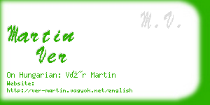 martin ver business card